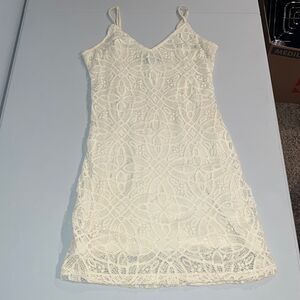 Jack crochet knit off-white dress, size 6